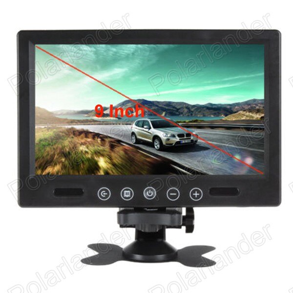Auto monitor 9 inch HD Digitale kleuren TFT Lcd-scherm twee-weg AV in reverse prioriteit