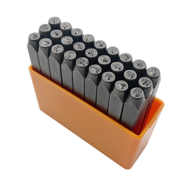 Uppercase/ Lowercase Alphabet Metal Engraving Stamp Set - Bridgette - 27 pcs Basic Bridgette 3mmMetal Stamp Set WWO66