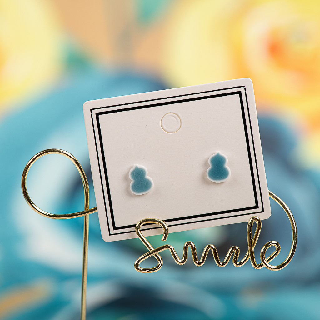 Prachtige Cartoon Multicolor Keramische Oorbellen # LY315 Accessoires Barato Oorbellen Ontmoette Kraaltjes Сережки Аниме: Puur Goud Kleur