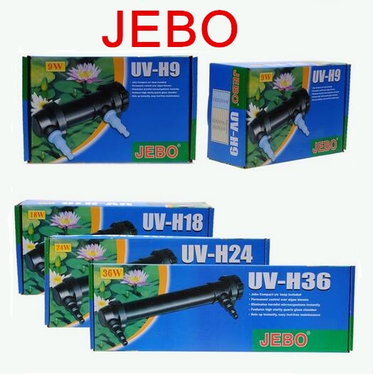 110-240V JEBO 5W~36W UV Sterilizer Lamp Light Water Cleaner For Aquarium Pond Fish Tank Ultraviolet Filter Clarifier UV