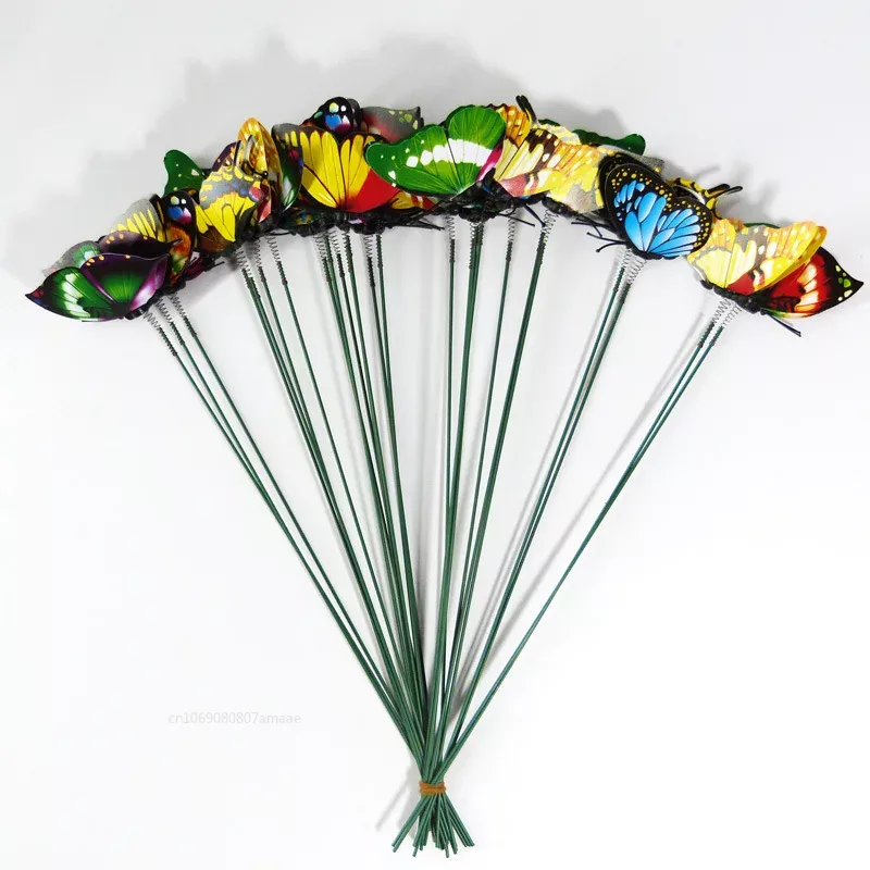 Waterproof Simulation Butterfly Garden Yard Planter Colorful Whimsical Butterfly Stakes Outdoor Flower Pot Home Decoration
