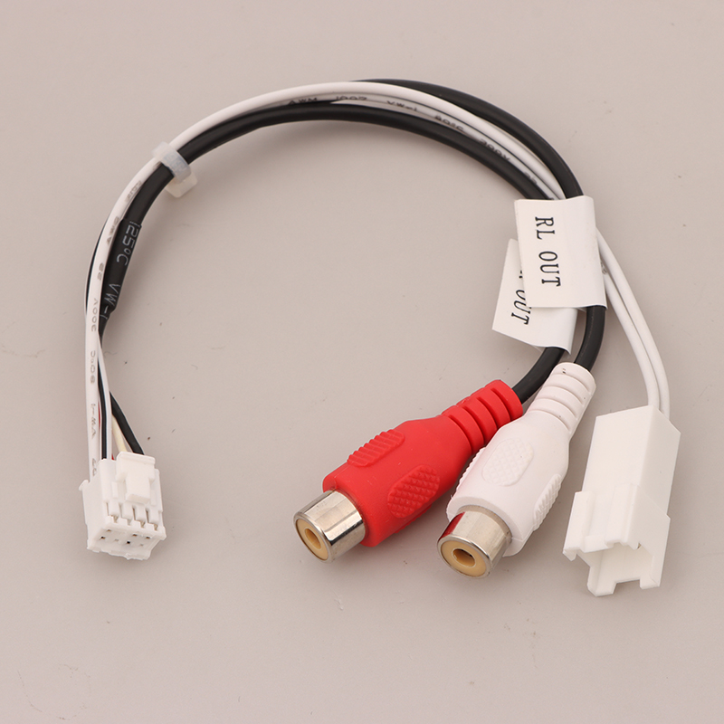 8P RCA RR RL Audio Output Male\Female Plug Cable Android Car Radio Multimedia Universal TS10 TS18 8581 FYT7862S FYT9863