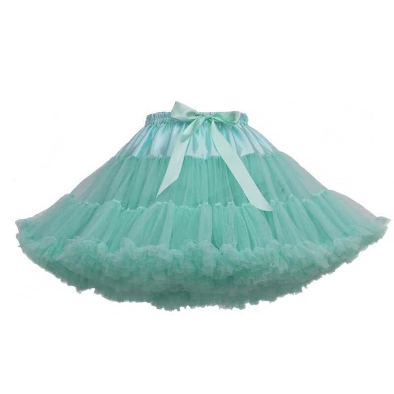 Falda de tutú de Lolita para mujer, prenda de tul en capas, con lazo grande, para baile y Ballet