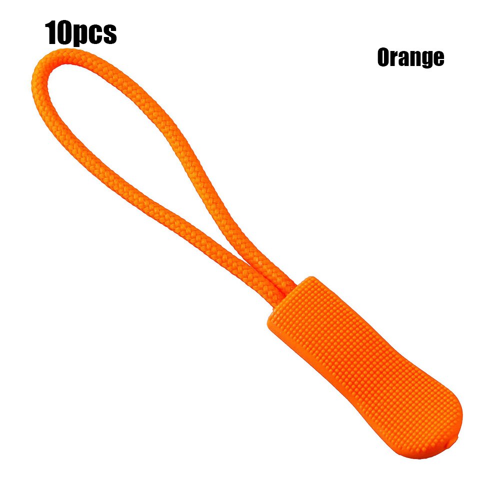 10Stck Postleitzahl Schnur Tab Ersatz Clip Reißverschluss ziehen Abzieher Ende passen Seil Schild Fixer Gebrochen Schnalle für NäHenne Reise tasche Koffer Zelt: Orange