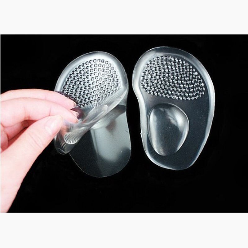 1 par de plantillas de Gel de silicona suave para mujer, plantillas de cojín de bola para el pie, plantillas de ayuda para el metatarso, plantillas de apoyo para zapatos