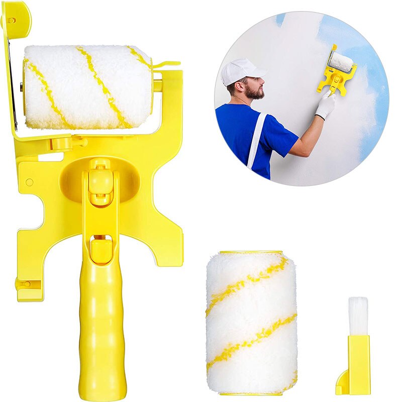 Multifunction DIY Roller Paint Brush No Dead Ends Fine Hair Latex Paint Roller Brush Home Renovation Clean Painting Roller Brush