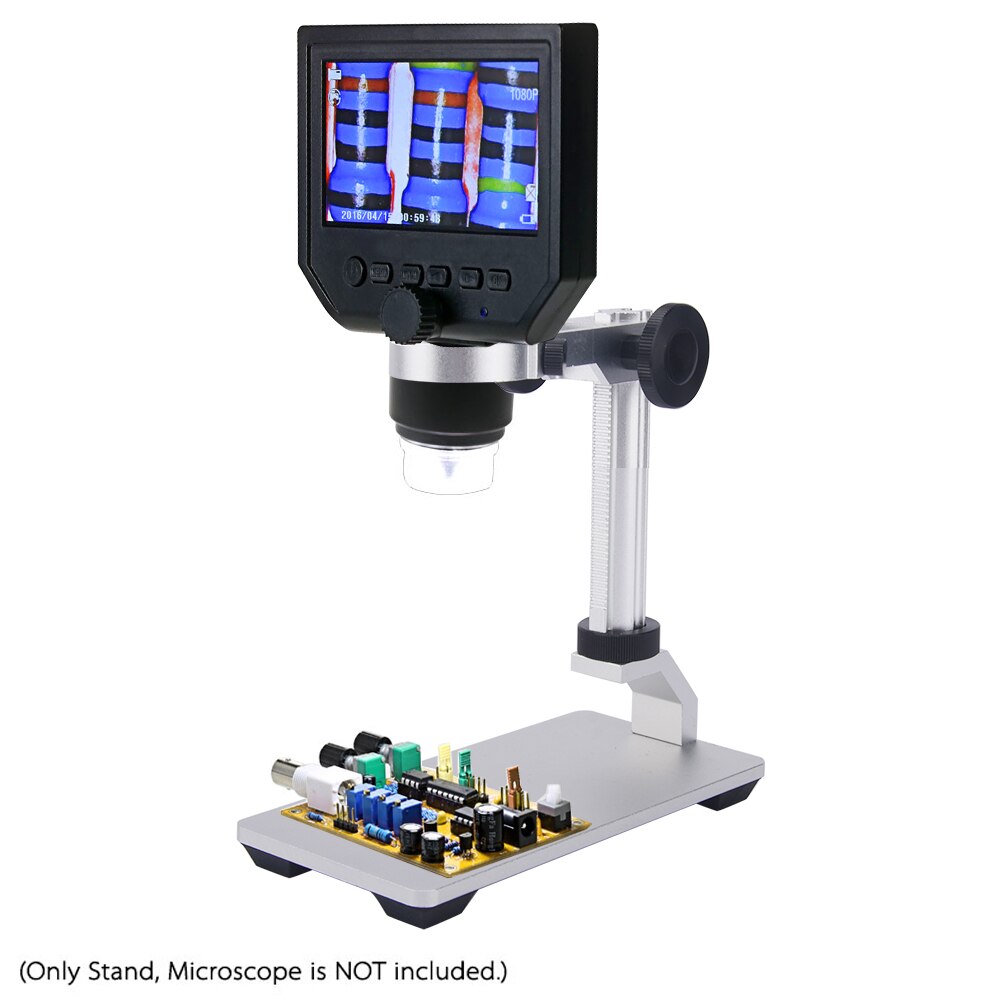 Stand Support Microscope Holder Aluminum Alloy Desktop Base Universal Digital Bracket Adjustable 1.18 To 1.3inch