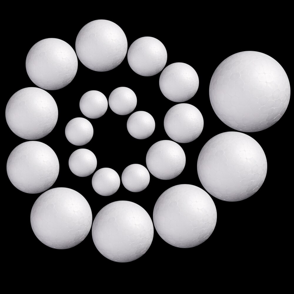Bolas de poliestireno para manualidades, bolas de espuma blanca de 20-120mm para manualidades de navidad, de poliestireno para decoración de bodas, Fiestas y Navidad, 1 unidad