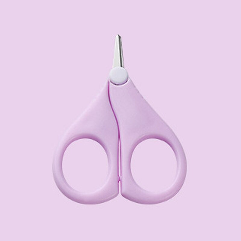 Bébé Portable lame courte ciseaux à ongles doigts orteils coupe-ongles coupe-ciseaux Mini manucure Cutter bébé soins des ongles 1 pièces: light purple