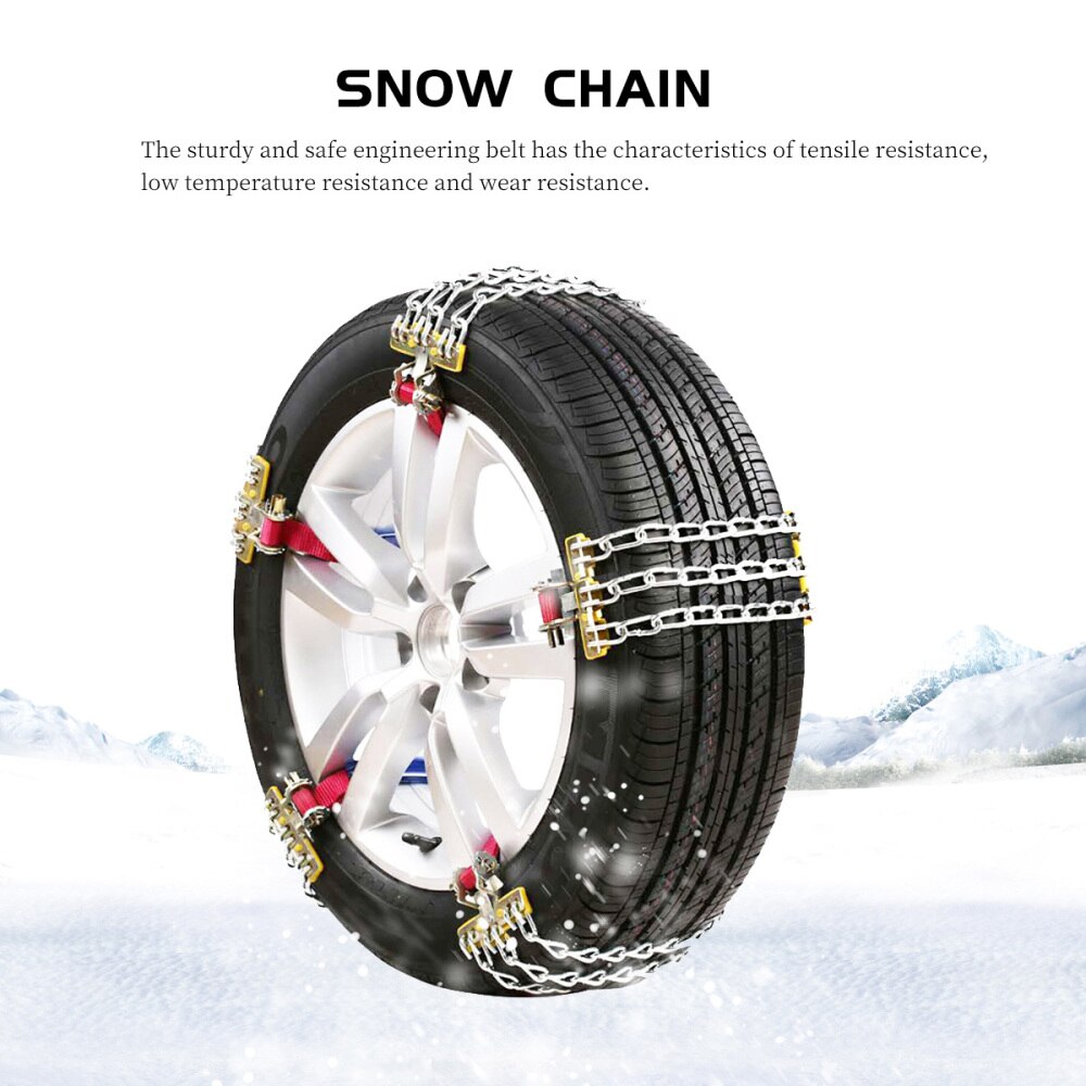 3 Chains Truck Car Wheels Tyre Tire Snow Chains Winter Anti-skid Wheel Chain
