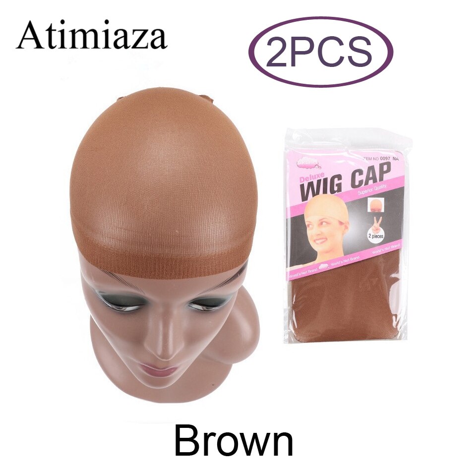 10 Pieces (5 packs) wig cap Brown Beige Coffee Nylon Wig Caps Hair Wig Nets Stretchable Elastic Hair Net Vendor: Brown