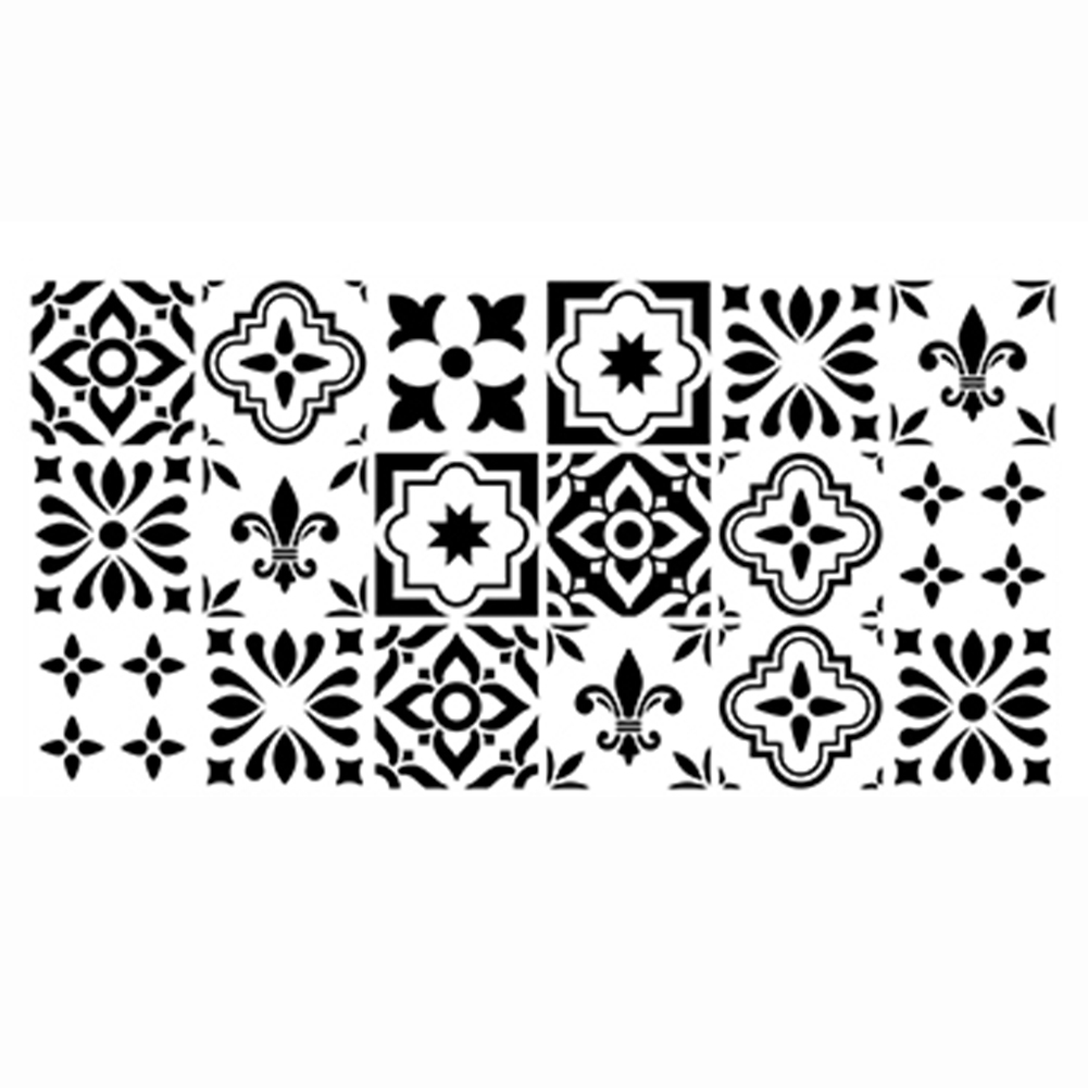 Retro dachówka naklejki podłogowe pcv łazienka kuchnia wodoodporna pasta naklejki ścienne styl marokański antypoślizgowa odporna na zużycie głupia folia: HZ006