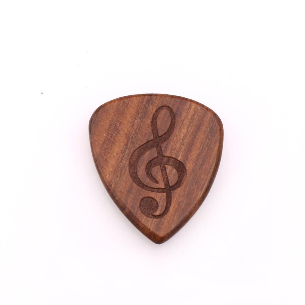 Gitarre wählt 2,5mm Dicke Plektrum Massivholz Fingerpicks Halskette Anhänger wählt Gravur aufbringen Spielen wählt