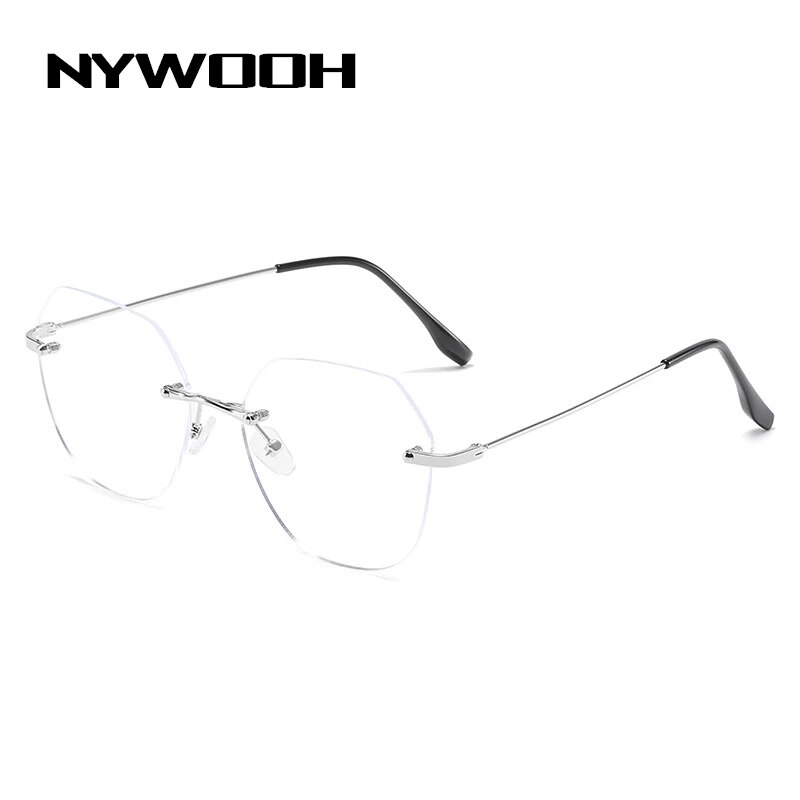 -0.5 1.0 1.5 4.0 Randloze Afgewerkt Bijziendheid Bril Vrouwen Rose Gold Metal Polygon Brillen Recept Nearsighgted Eyewear