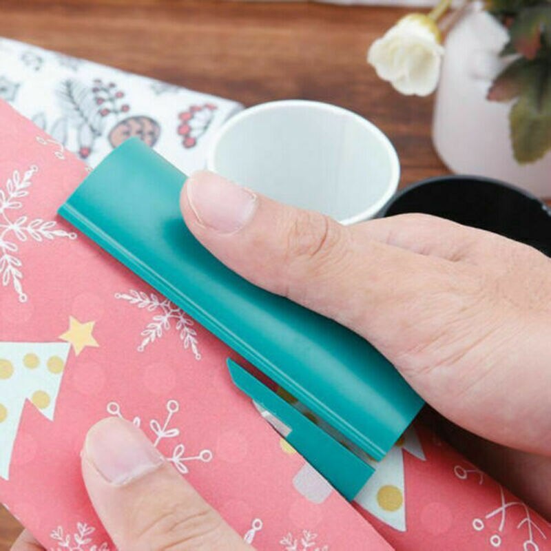 Sliding Wrapping Paper Cutter Christmas Wrapping Paper Roll Cutter Tool Cuts the Prefect Line Every Single Time