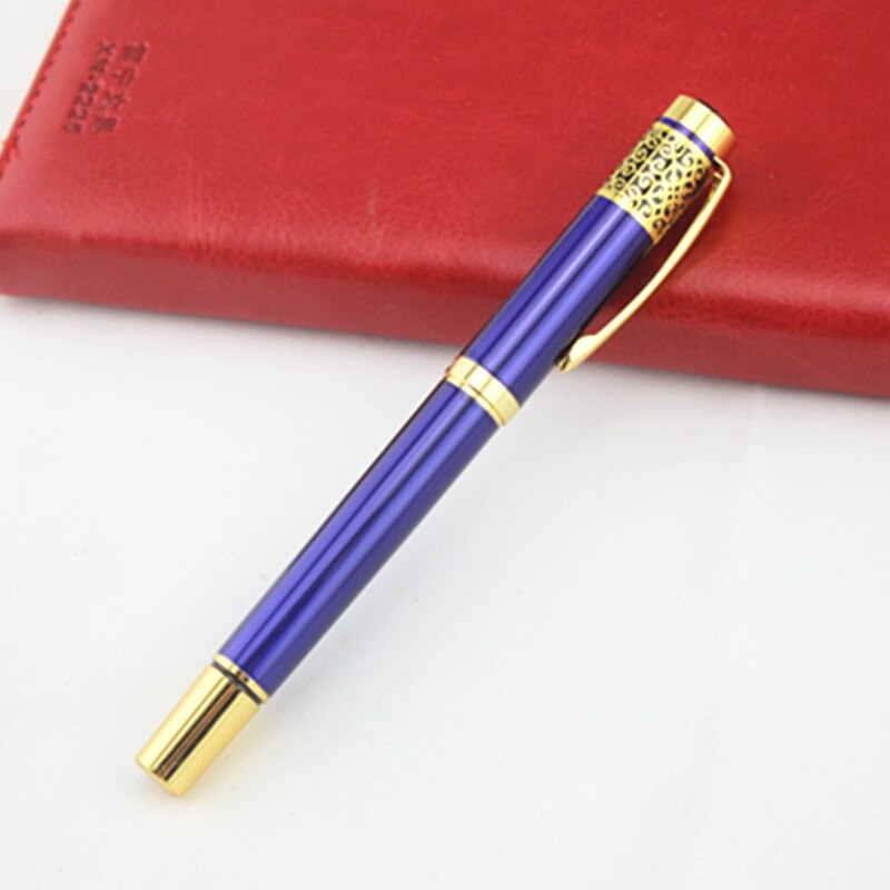 Full Metal Fountain Pen 0.5mm nib Business luxurious color Golden Clip Office School Supplies ink pens for writing Stationery: G