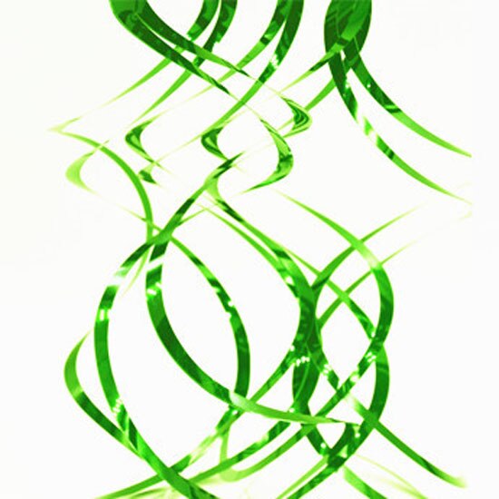 FUNNYBUNNY Levendige Regenboog Plastic Swirl Decoraties, 5 Stuks, Gemaakt van Plastic, Regenboog, 35.4": green