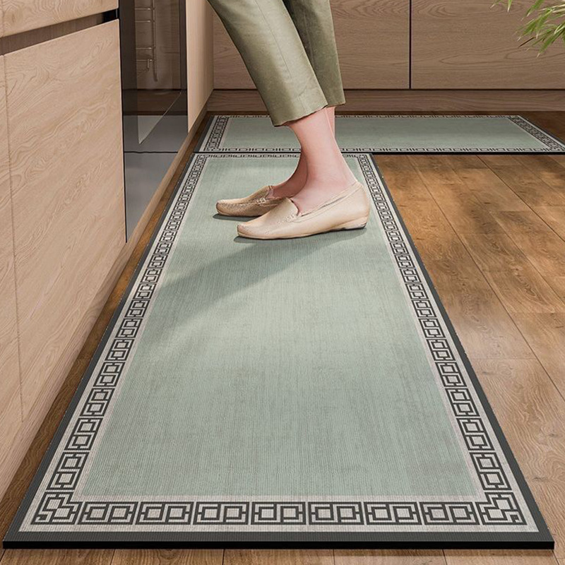 Diatomaceous Mud Kitchen Floor Mat Super Absorbent Doormats Bathroom Pad Anti-Slip Kitchen Mats Wipeable Wash Long Strip Carpet: 40x60+40x120cm / Navy Blue