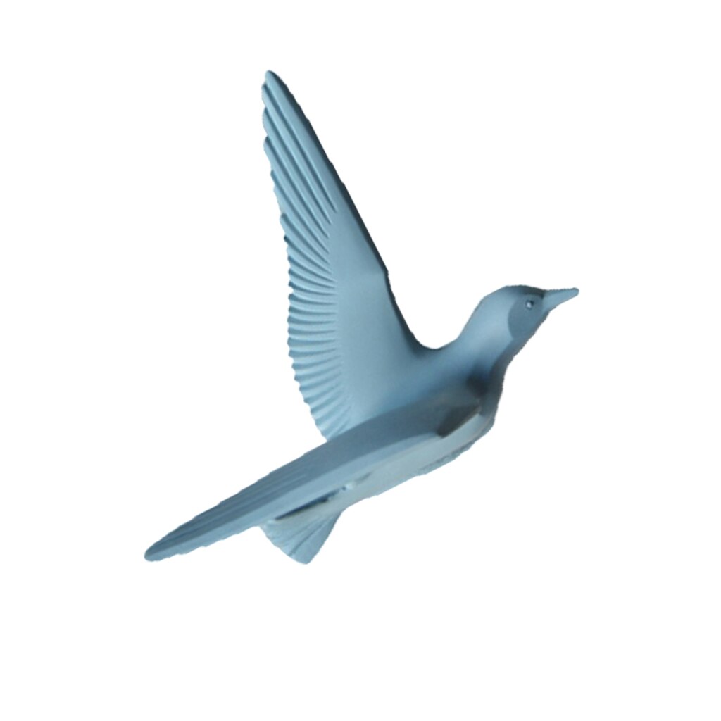 3D Resin Flying Seagull Birds Crafts Wall Art Sculpture Living Room Bedroom Wall Hanging Decoration: Blue C