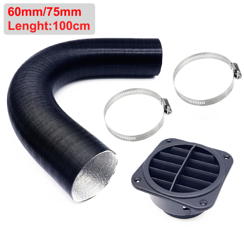 75mm / 60mm Diesel- Heizung Kanal Schlauch Rohr Luftkanal Luft entlüften Auslauf Schlauch Clip Für Webasto Eberspach Diesel- Standheizung