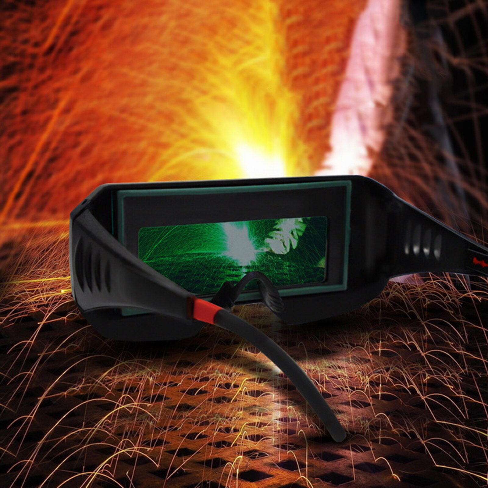 Solar Powered Auto Darkening Electric Welding Glasses Anti-UV Protective Lens Goggles Eyewear Welding Helmet Cap for Soldering