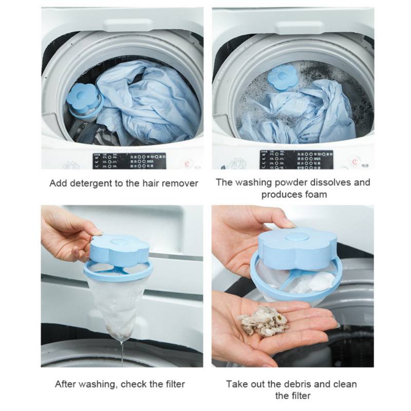 Reusable Washing Machine Lint Filter Bag Floating Pet Fur Hair Catcher Laundry Cleaning Mesh Bag Dirty Fiber Collect in stock