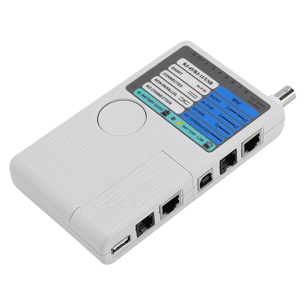 Testeur de câble réseau USB BNC , indicateur LED multifonctionnel, à réponse rapide, facile à utiliser, Portable