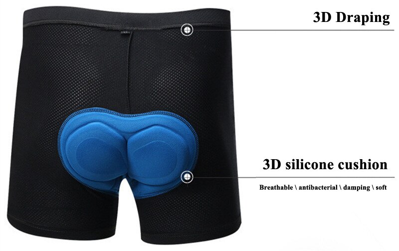 WEST BIKING-ropa interior de Ciclismo para hombre, pantalones cortos con almohadilla de Gel 3D, medias de compresión