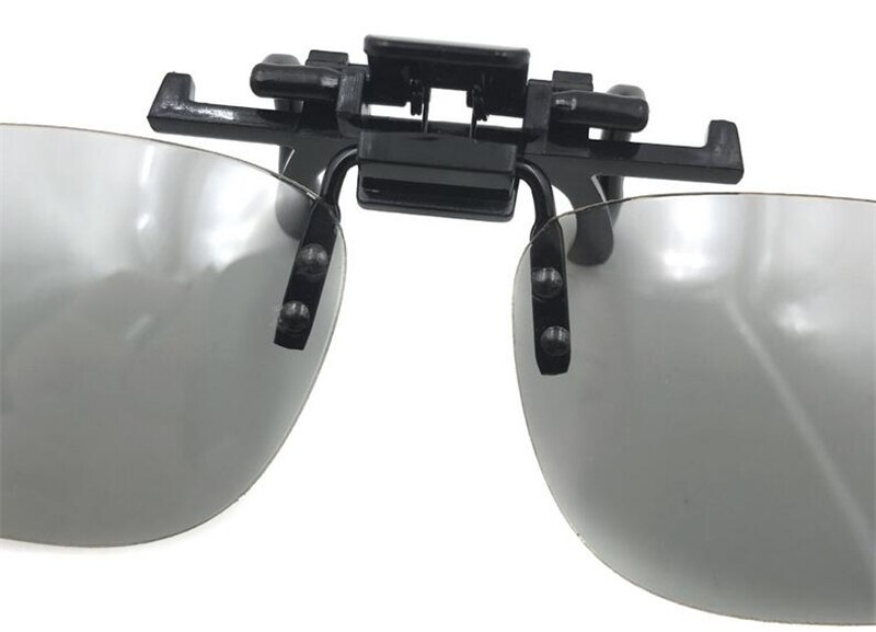 Ronde gepolariseerde 3D bril clip type voor Bijziendheid bijziendheid 3d Dimensional bril kijken 3D films RealD cinema