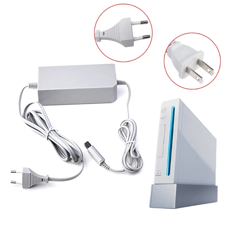 Câble d'alimentation pour Console Wii 24BB, prise EU/US, adaptateur secteur mural de remplacement