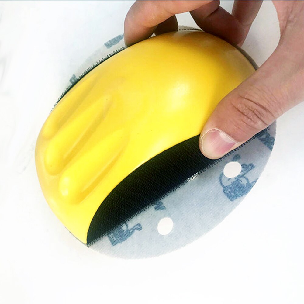Muis Vormige Backing Pad Hand Slijpen Blok Automotive Refinish Polish Plaat Auto Polijstmachine Auto Care Voor Schuurschijf