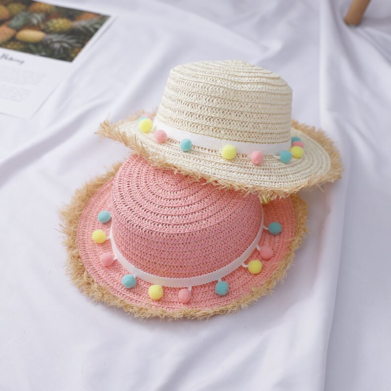 Baby Girls Straw Hat Rainbow main image 0