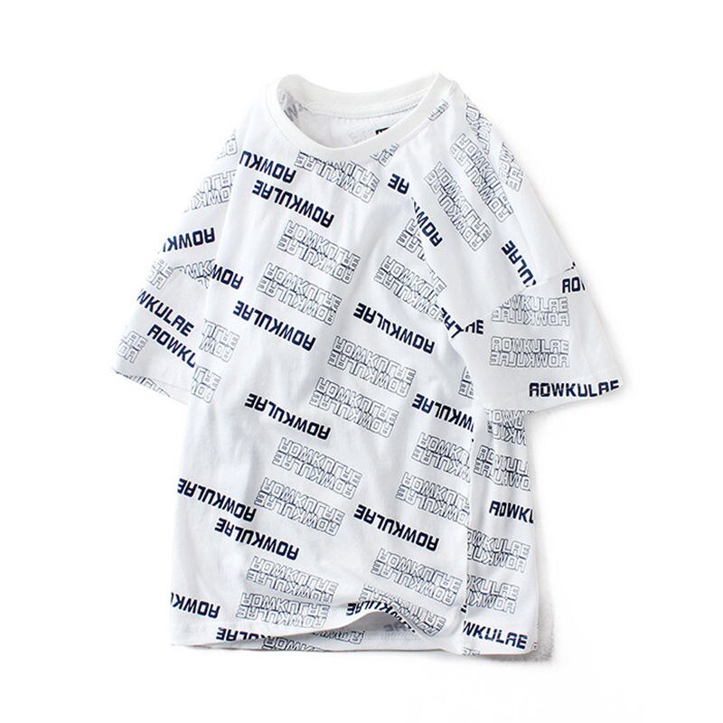 Kinderen Jongens T-shirts Zomer 100% Katoen Tiener Kids Volledige Print Brief Tops Voor Grote Jongens 6 8 10 12 14 Jaar T-shirts Dwq585