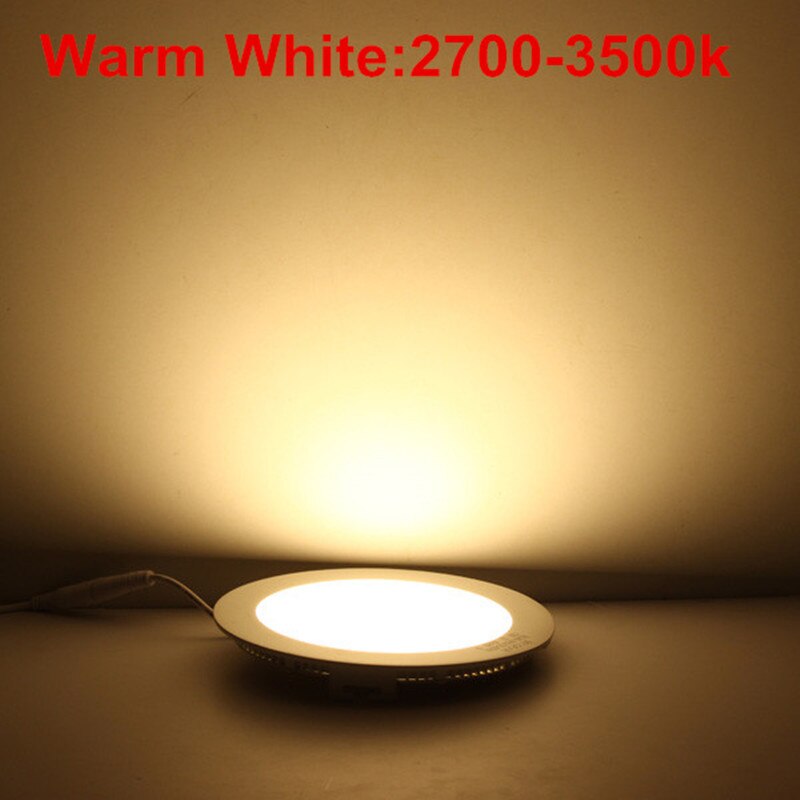 Dimmable LED Panel Light Ceiling Recessed Downlight 3w 4w 6w 9w 12w 15w 25w Round LED Spot Light AC85-265V: Warm White / 1w