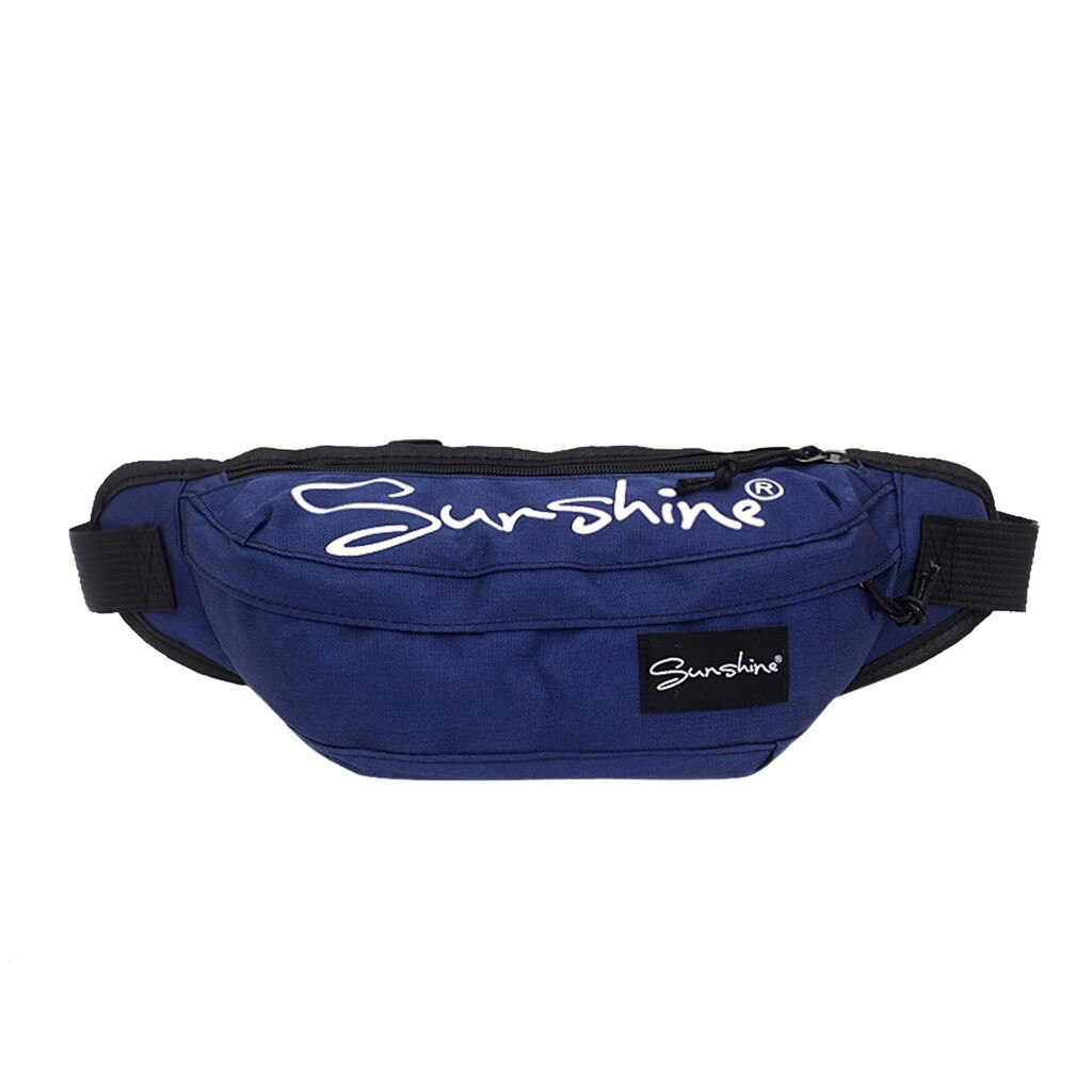 Unissex esporte à prova dunisex água bolsos mensageiro saco de peito cintura estilo faculdade carta bolsa de ombro mujer bolsas femininas #50: Blue