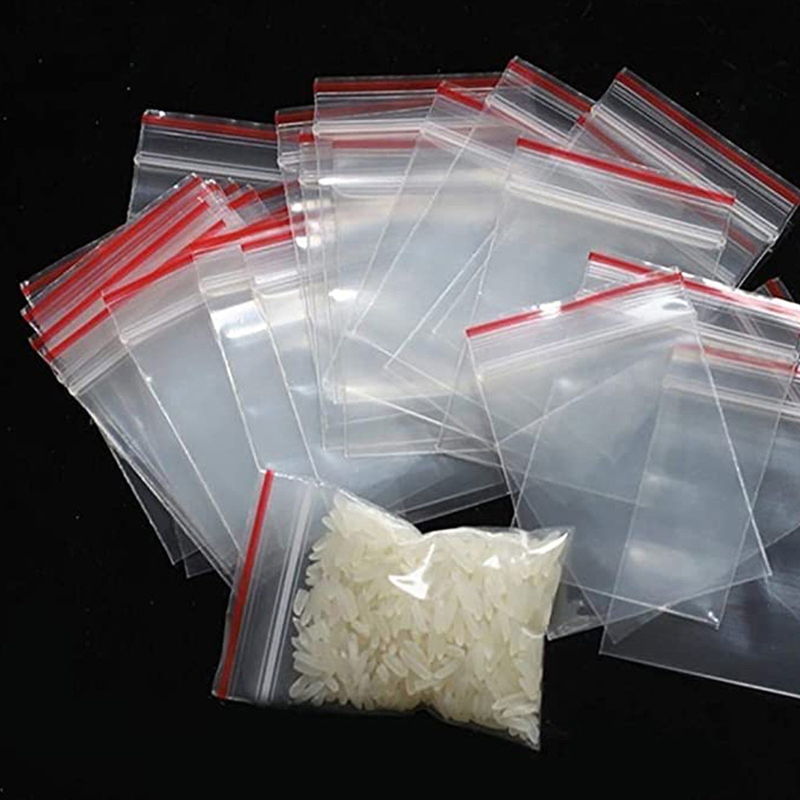 Bolsa de almacenamiento de alimentos sellada, bolsas de plástico transparentes de sellado automático para alimentos, bolsa de dulces de , bolsa sellada resellable para joyería # y30, 100 Uds.