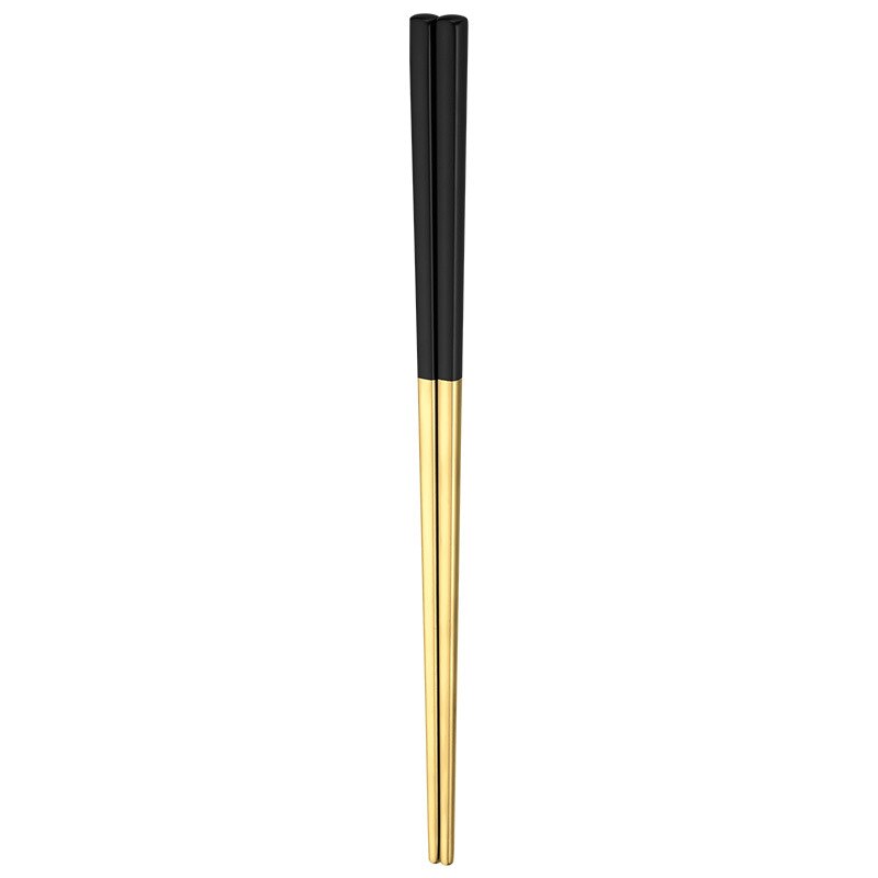 Luxury Metal Baguette Sticks Sushi Tableware Chinese Korean Chopsticks Home 304stainless Steel Chopsticks Japan Dinnerware: Black gold