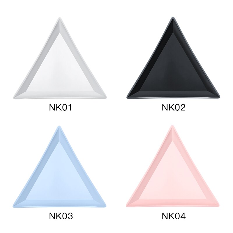 1 pièces pointillant Triangle plaque plateau manucure outil plaque pour strass bijoux Nail Art stockage support de la boîte conteneur manucure outil