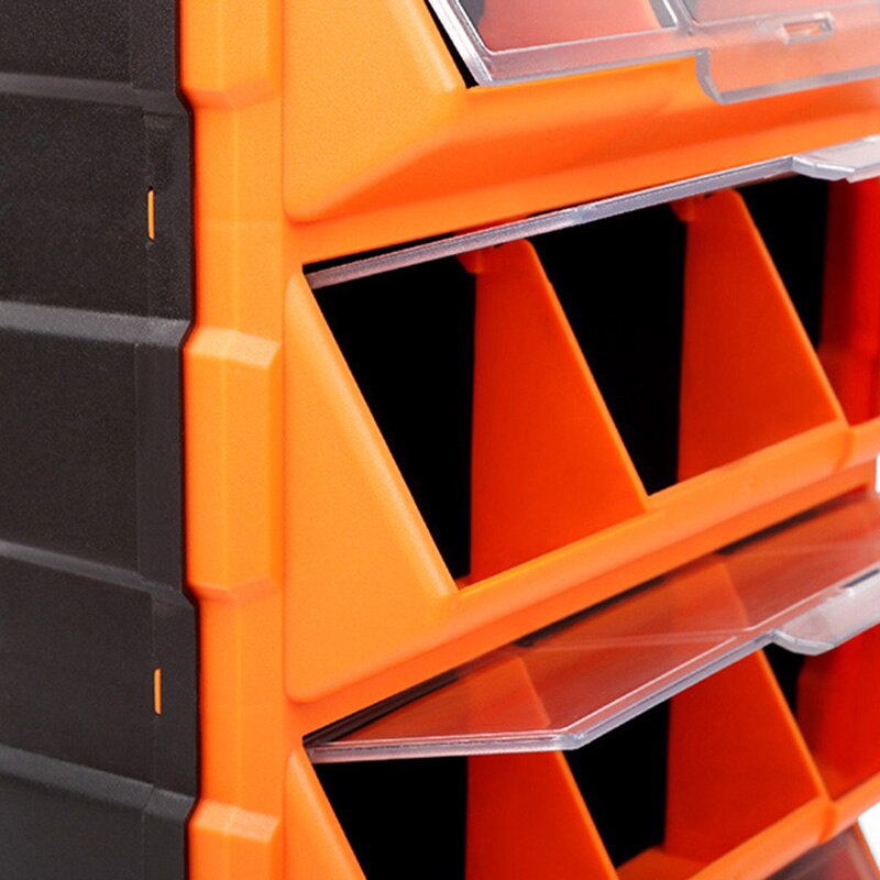 12 Bins Storage Tool Case Plastic Parts Storage Hardware Grid Craft Cabinet Tool Case Drawer