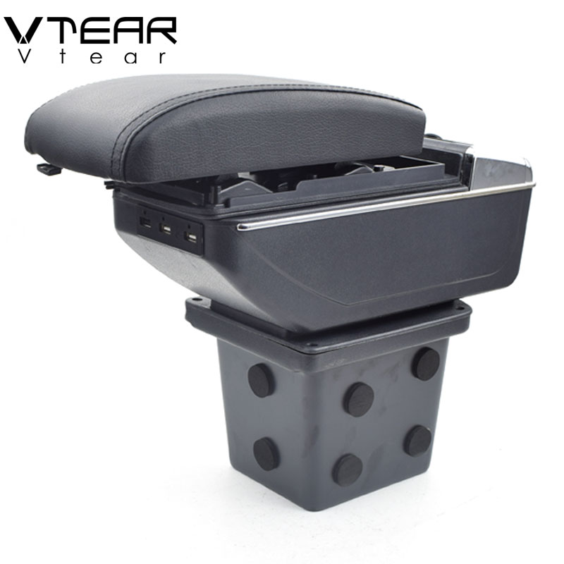 Vtear Für Hyundai I30 Auto armlehne leder Arm Rest usb-schnittstelle lagerung Kasten mitte konsole drehbare ABS zubehör 13
