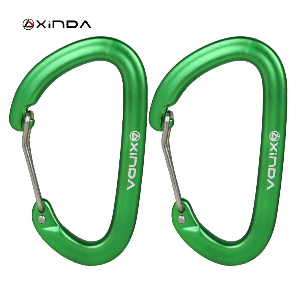 XINDA professionale 16KN moschettone per arrampicata su roccia clip a forma di D vite cancello serratura portachiavi in lega di alluminio attrezzatura da esterno