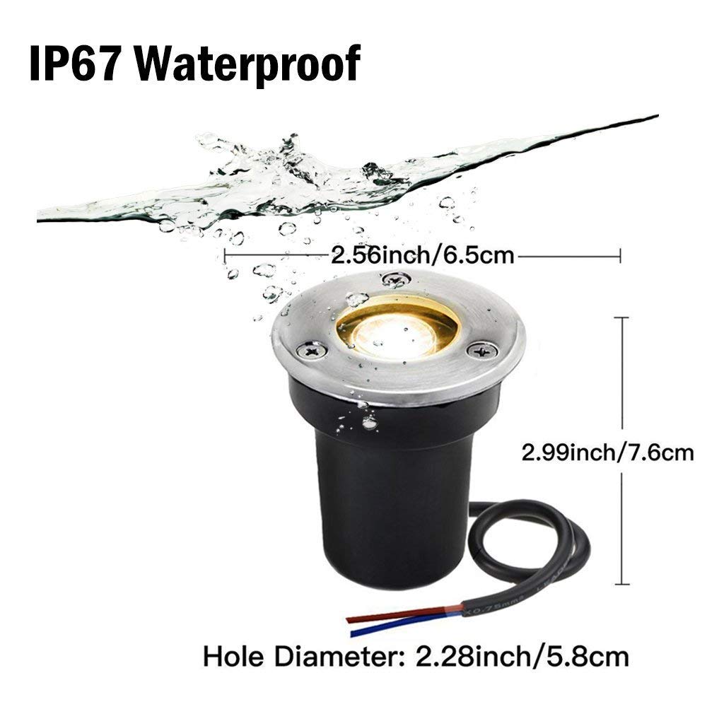 Landscape Lights LED Pathway 1W 12V-24V In Ground Well LED Landscape Lighting Low Voltage ST361