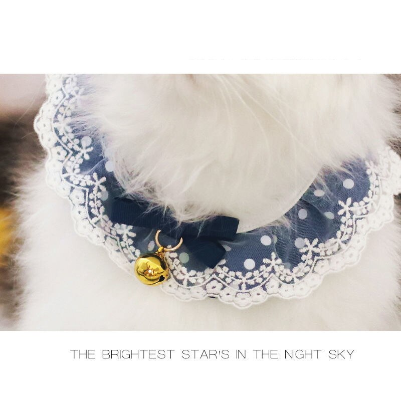 Sciarpa per animali domestici bavaglino in pizzo per gatti cucciolo sciarpa per collo di gatto turbante sciarpa per colletto grande sciarpa per turbante cappotto accessori per cani pettinare