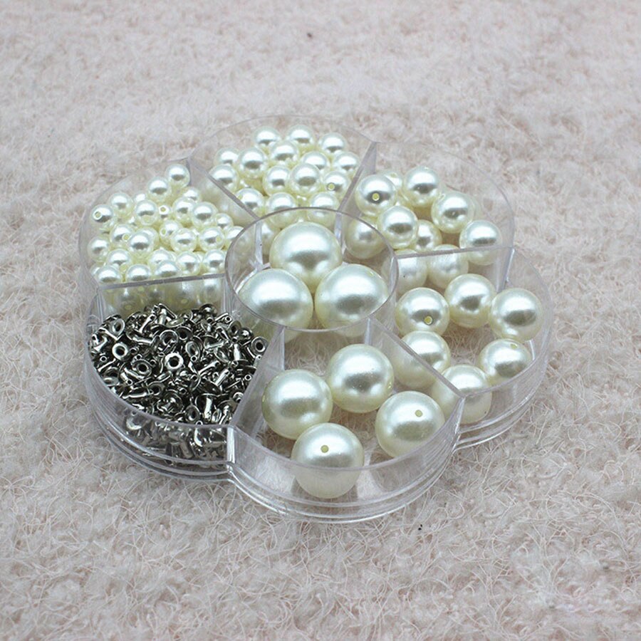 50 stk / lot 6-20mm abs perle nitende rhinestones tøj studs diy leverandør til brudekjole klud