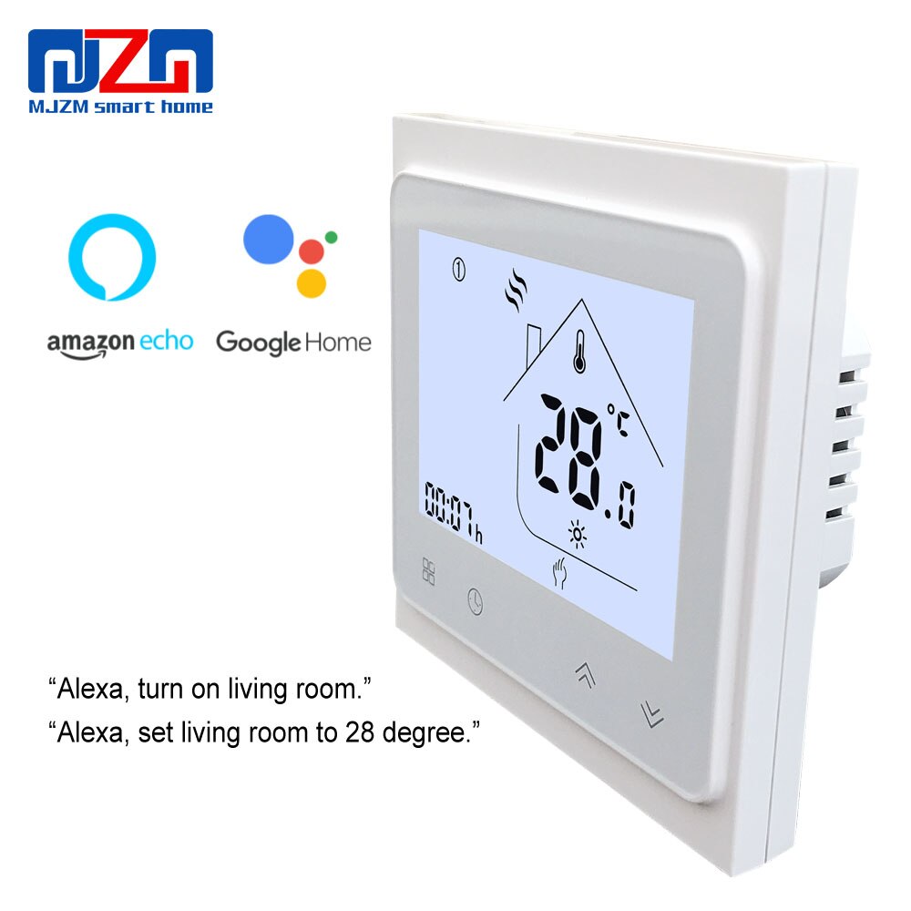 MJZM BGL-002-WiFi Thermostat pour Chaudière À Gaz Régulateur De Température Alexa Google Home Contrôle Thermorégulateur pour Pièce Chaude