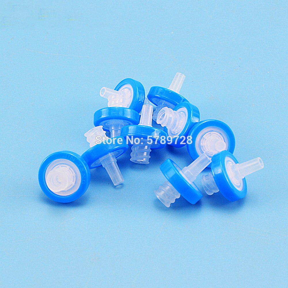 100pcs/lot Lab13mm 25mm material Nylon/PES/PTFE Millipore Membrane Filter Syringe filter o,22um/0.45um/0.8um for experiment