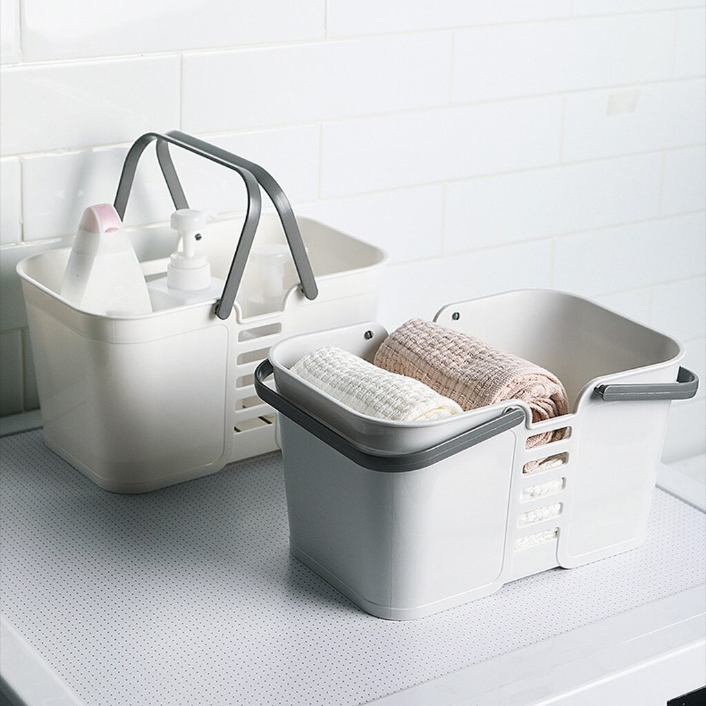 Bærbar badetøjskurv badeværelse toiletartikler opbevaringsboksholder shower gel shampoo arrangør badetøjskurv