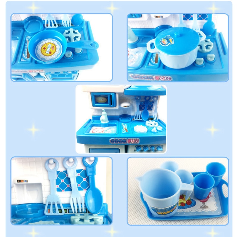 Cooking Toys Set Music Pretend Large and Light Cooking Toys Kitchen Game Set Kitchen Toys for Young Children