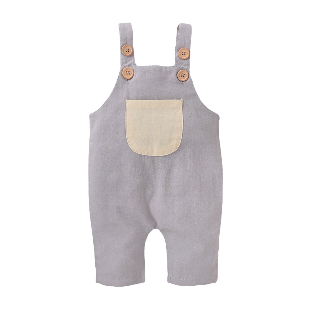 Baby Mädchen Elastische Hosenträger Hosen Kleinkind Baumwolle Overall Hosen freundlicher Einfarbig Hosen freundlicher Kleidung: Grau / 100