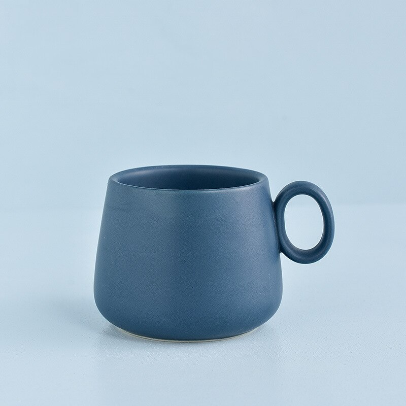Kreative regenbogen keramik kaffee becher pastell farbe nette Tee Becher tasse tazas de Cafe tassen und becher neuheit latte becher: dunkel Blau